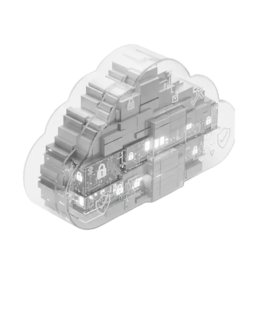 Secure cloud infrastructure illustration